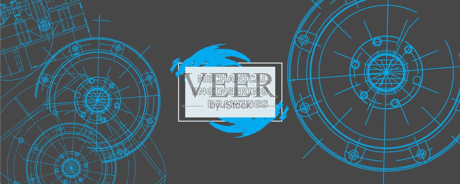 机械工程图抽形图插画图片素材