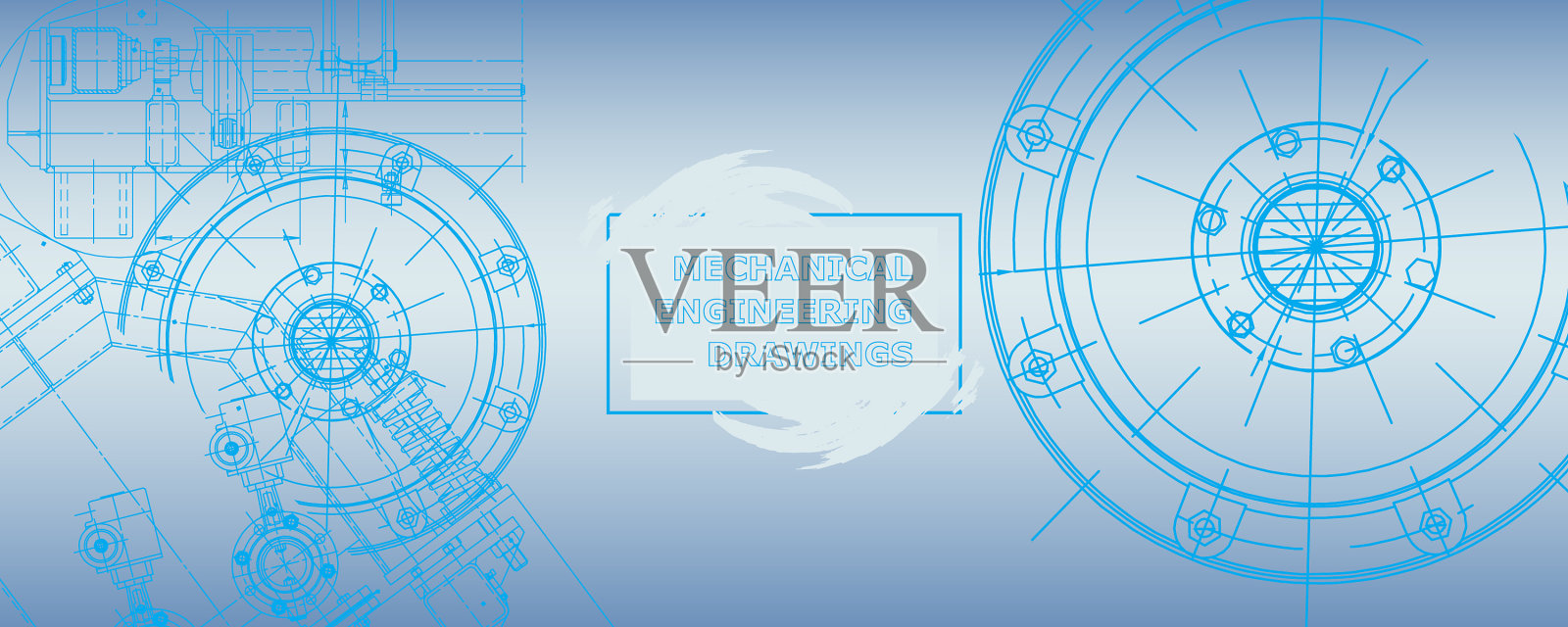机械工程图抽形图插画图片素材