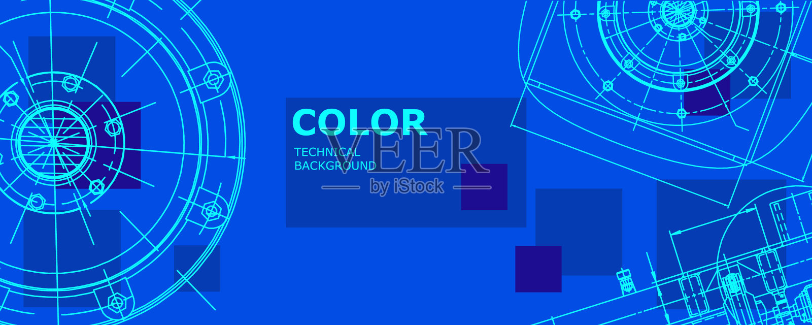 机械工程制图插画图片素材