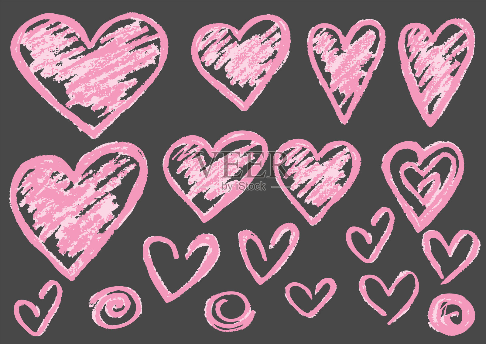 用蜡笔画的幼稚可爱的图画插画图片素材