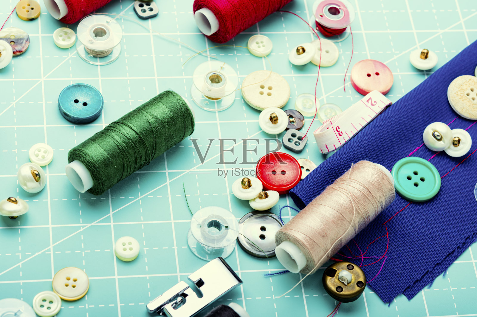 设置缝纫用品照片摄影图片