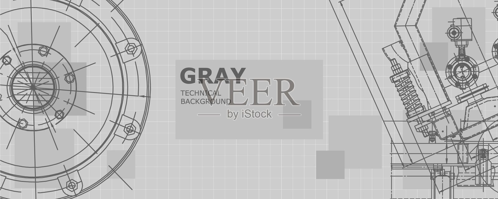 机械工程制图工程插画图片素材