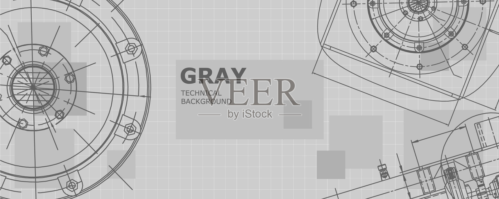 机械工程制图工程插画图片素材