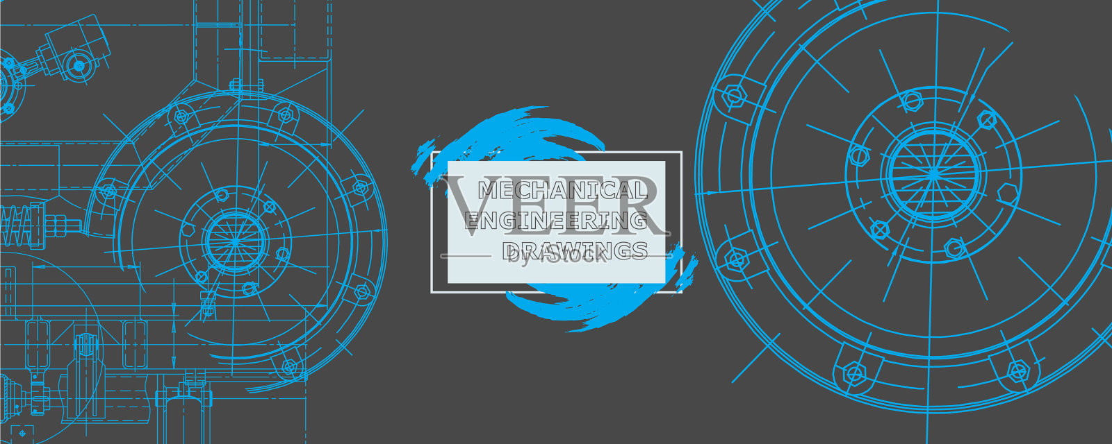 机械工程图抽形图插画图片素材