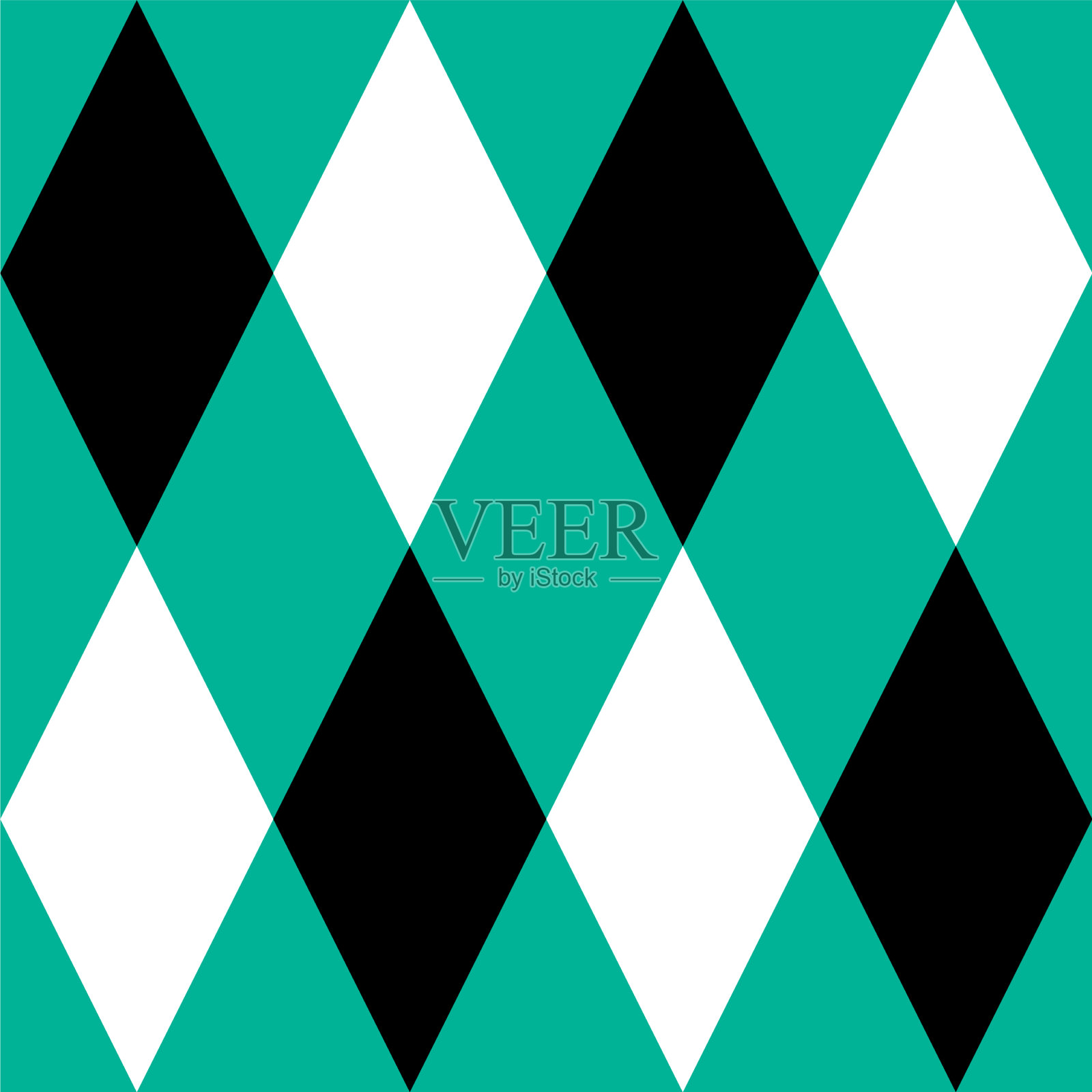 无缝图案与黑白菱形插画图片素材