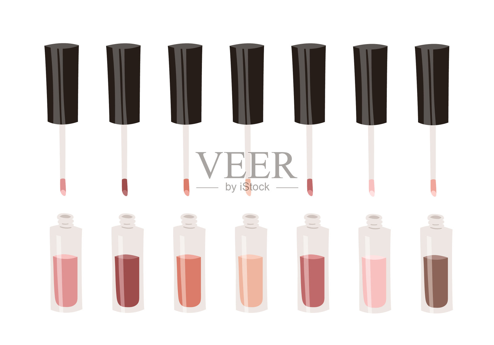 手绘卡通时尚化妆工具口红插画图片素材