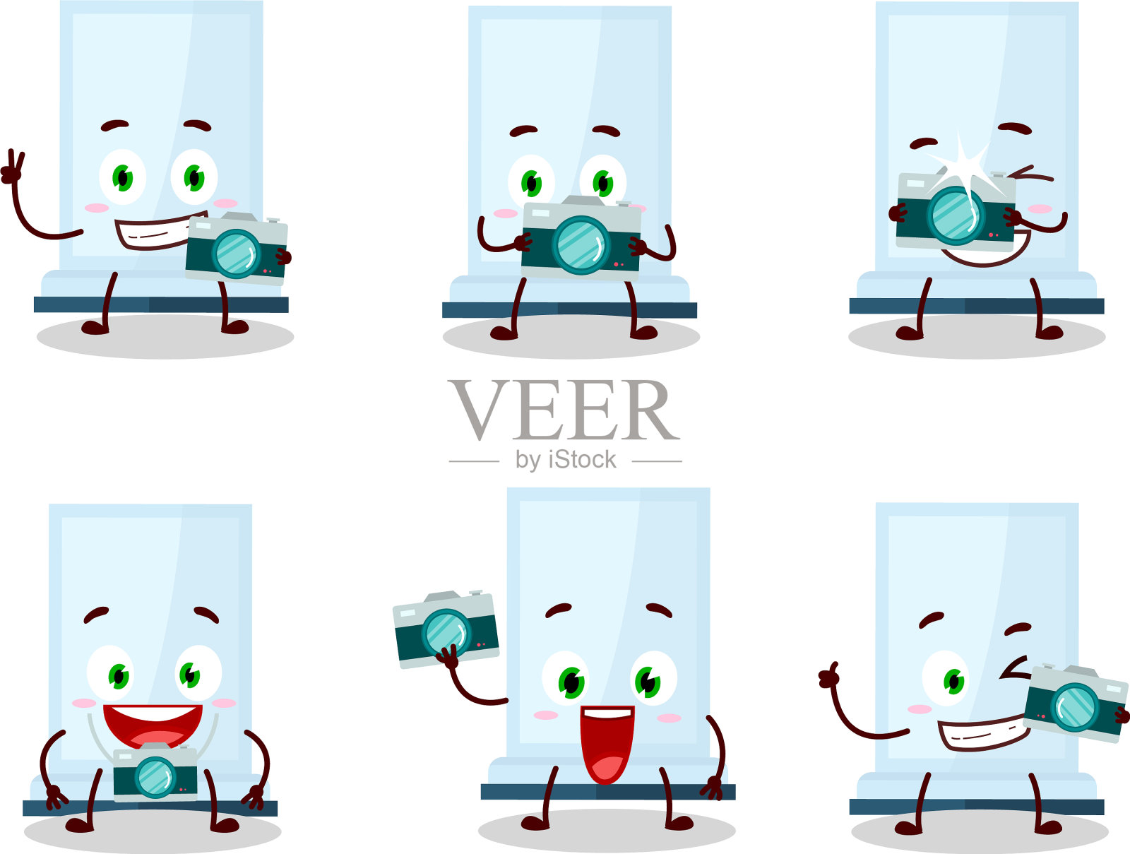 摄影师专业表情包插画图片素材