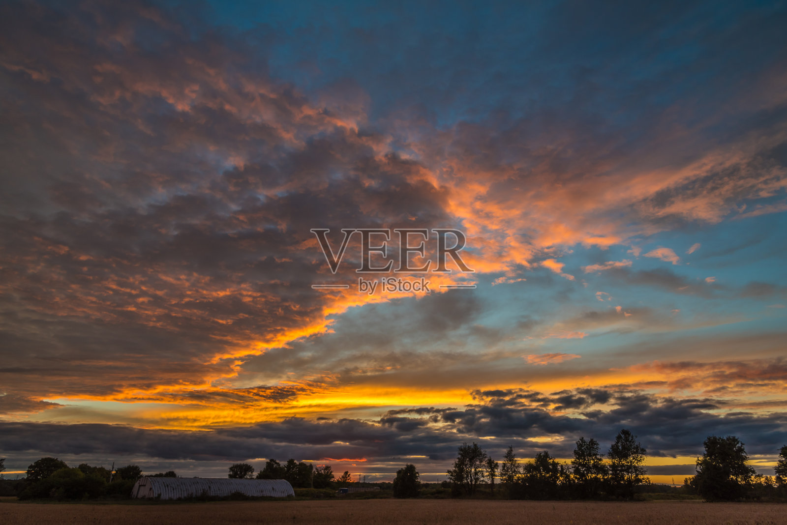丰富多彩的日落照片摄影图片