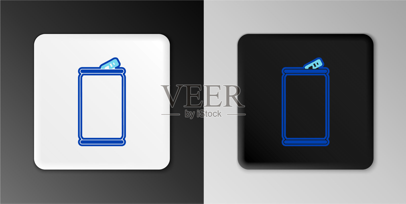 线铝可以图标隔离在灰色背景图标素材