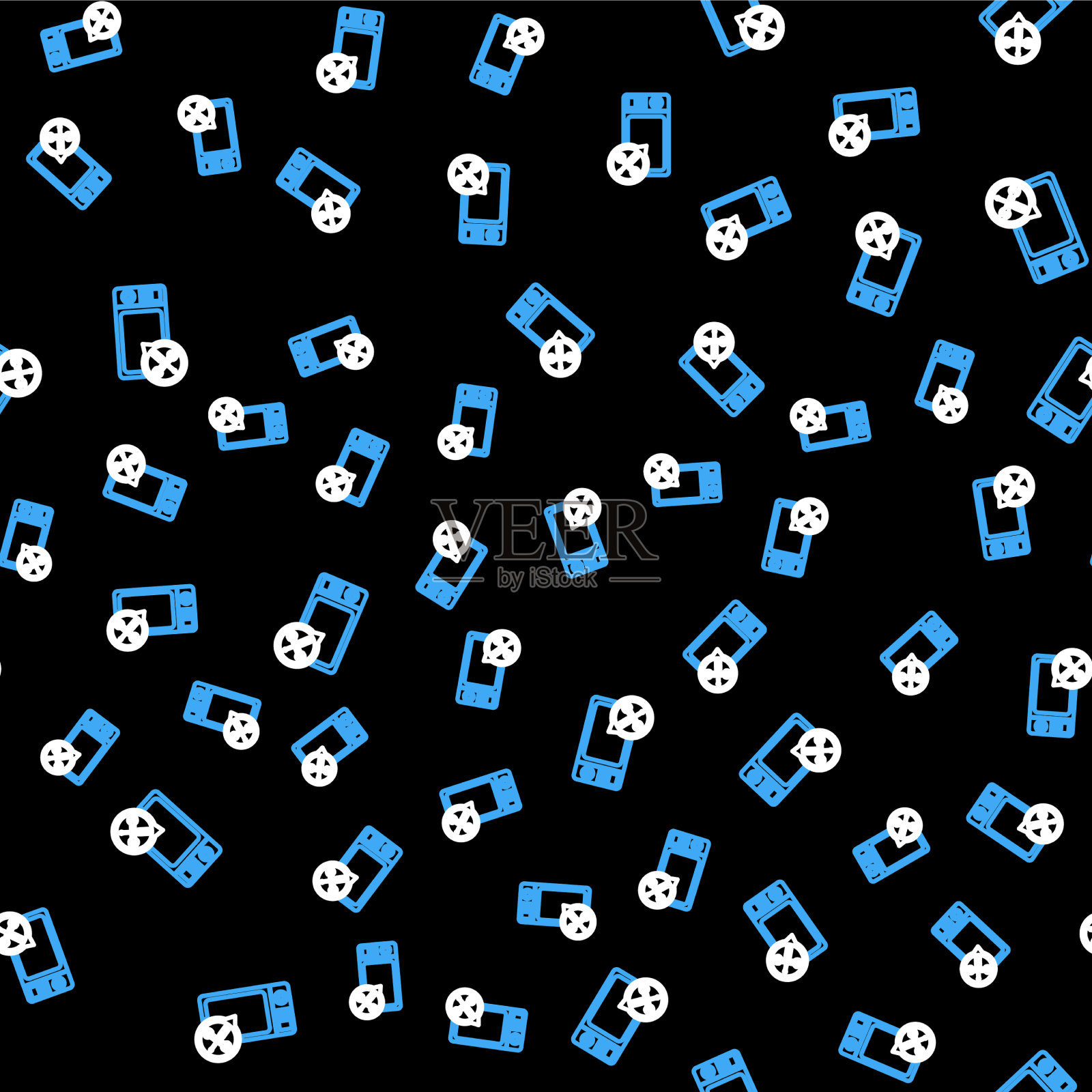 用螺丝刀和扳手把微波炉装好插画图片素材