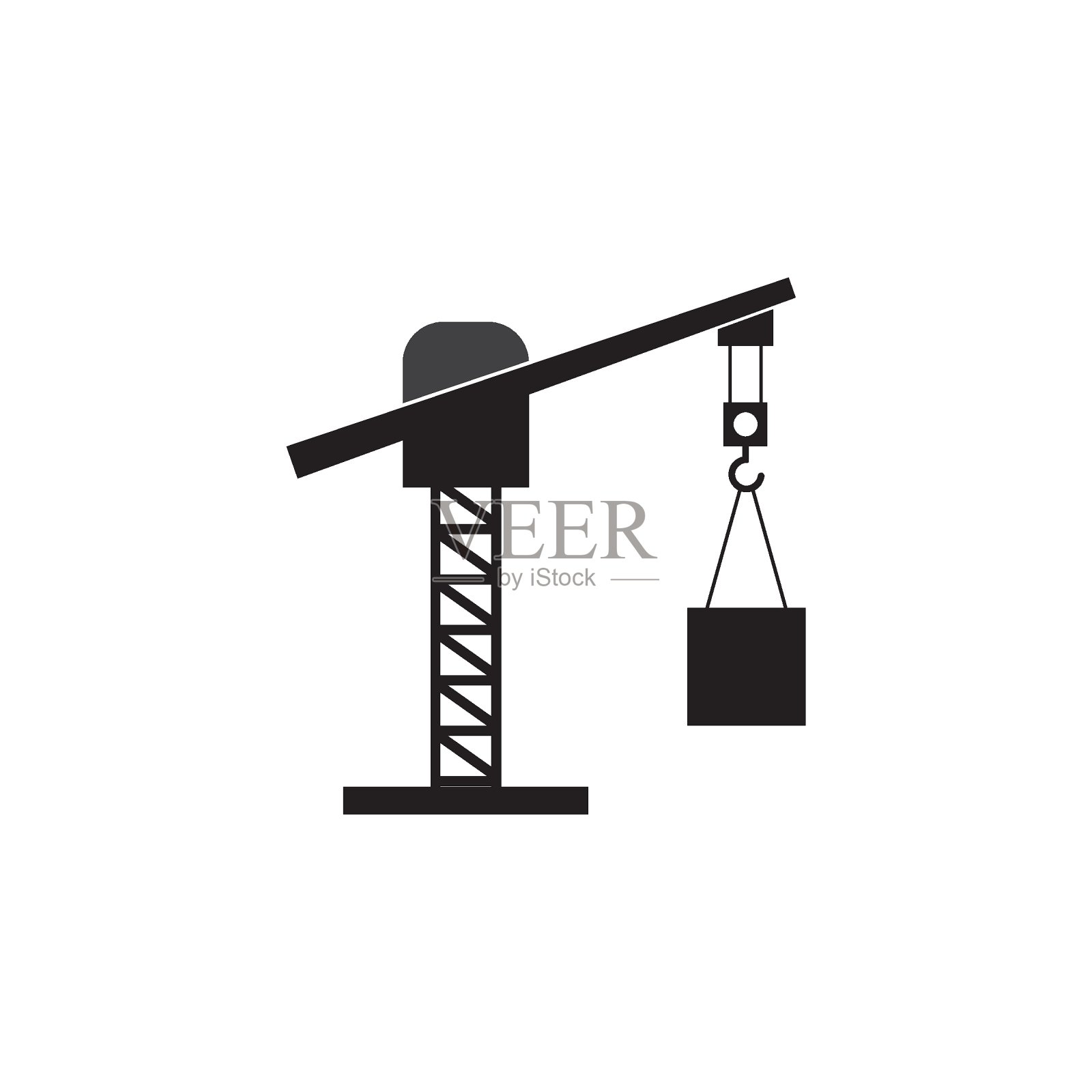 起重机吊钩标志矢量插画图片素材