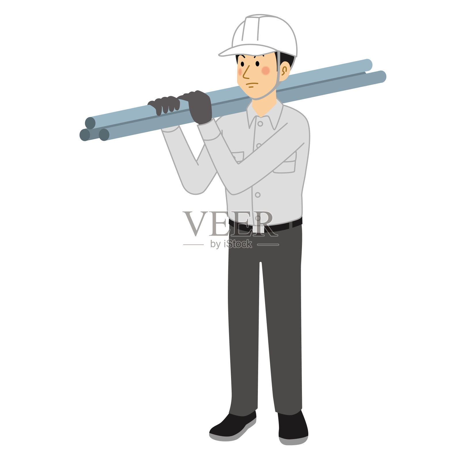 建筑工地插画图片素材