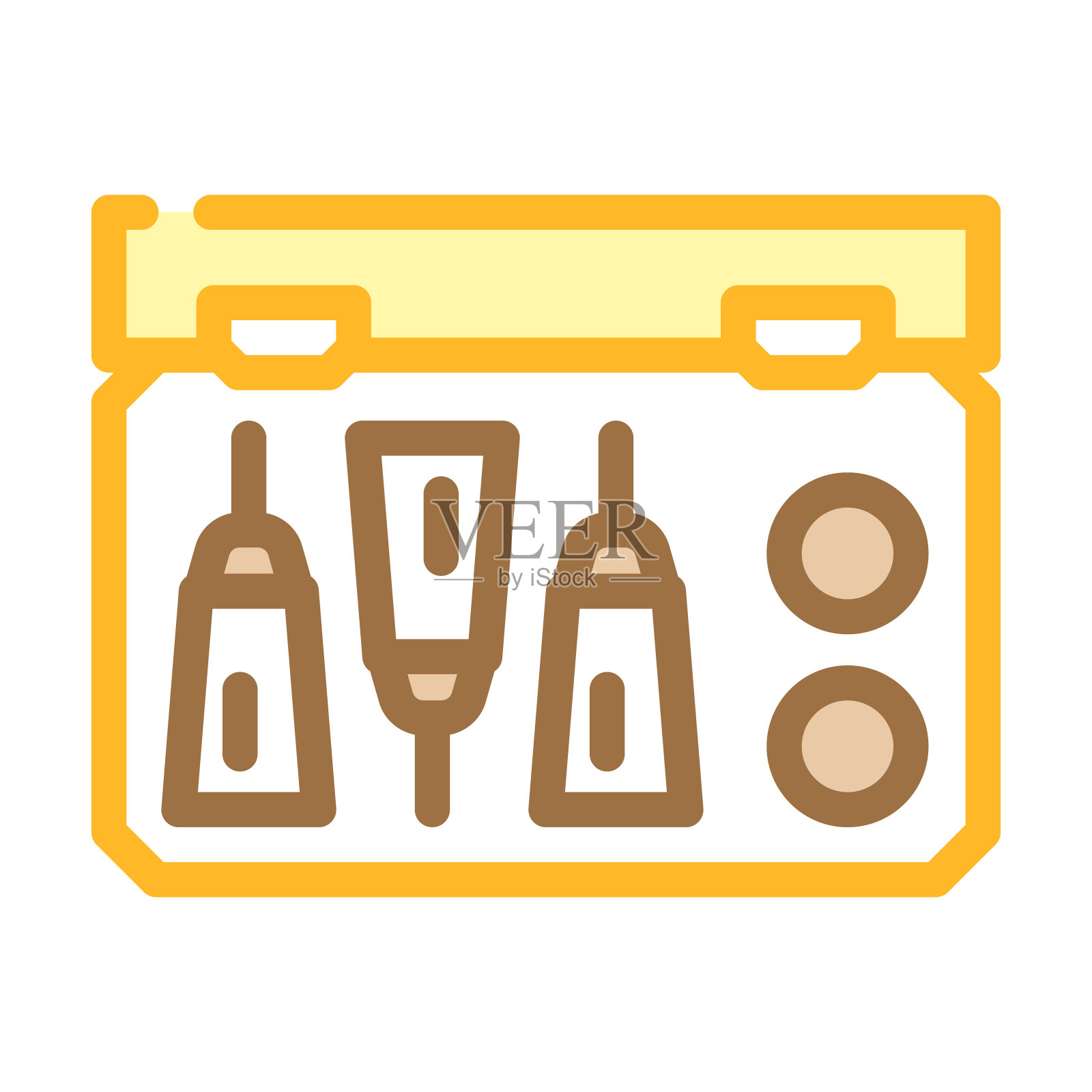 急救箱与解毒剂颜色图标矢量插图图标素材