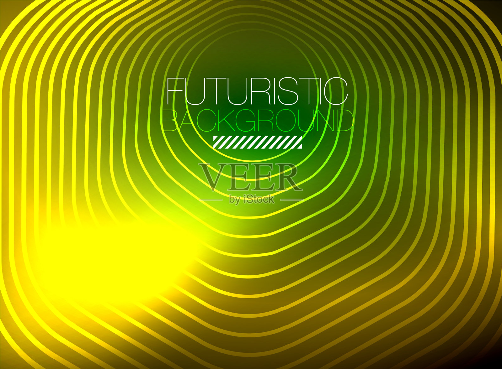 霓虹色方形轮廓线抽象背景插画图片素材