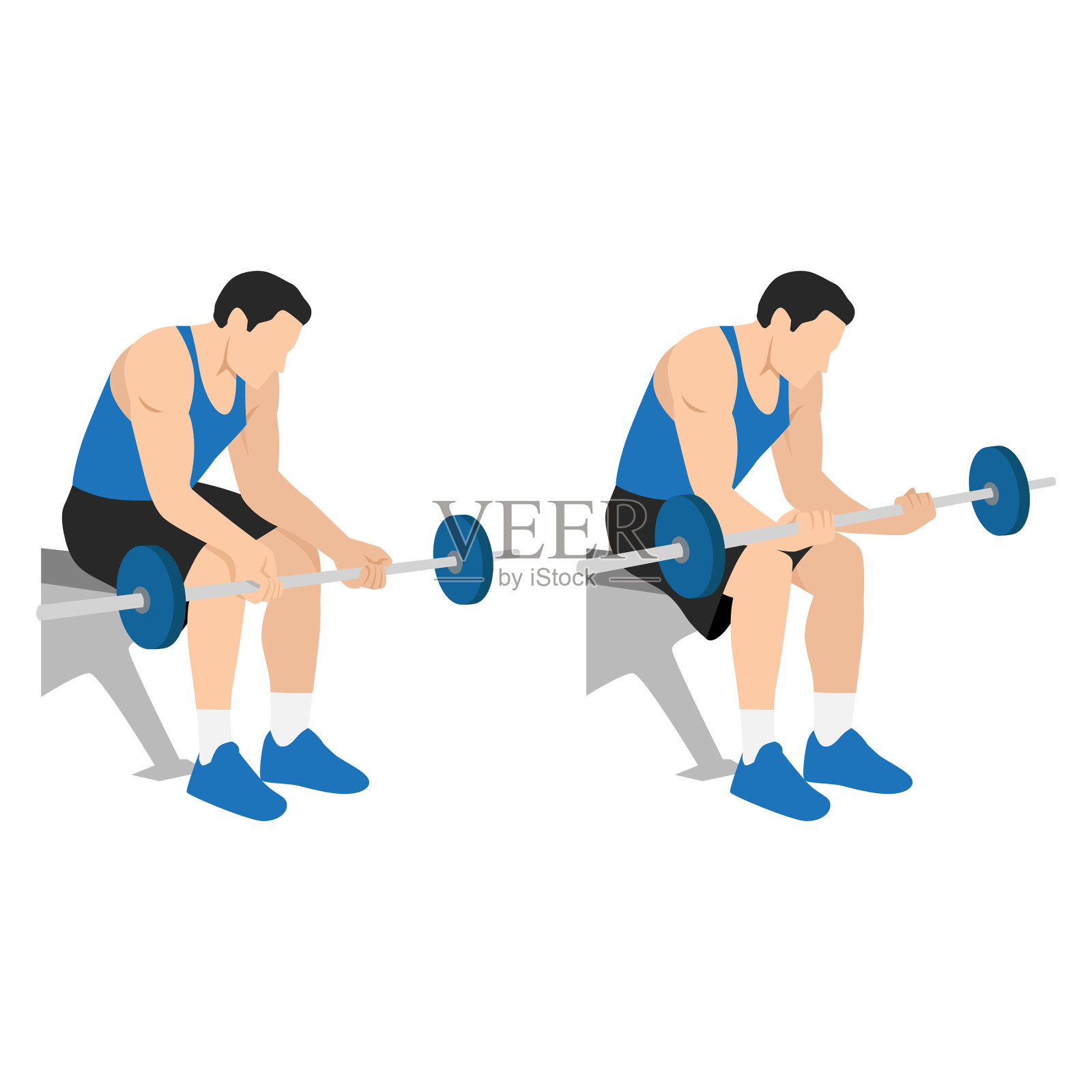 男人做坐的手掌和手腕弯曲运动设计模板素材