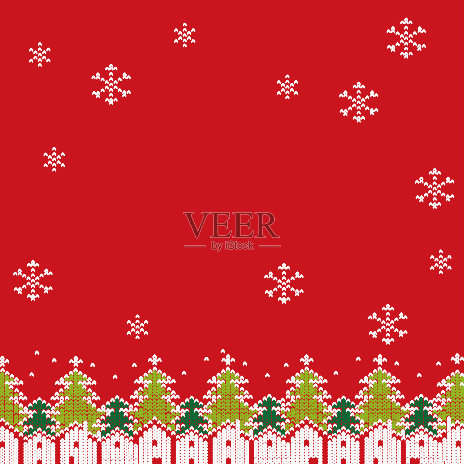 圣诞景观背景编织织物。插画图片素材