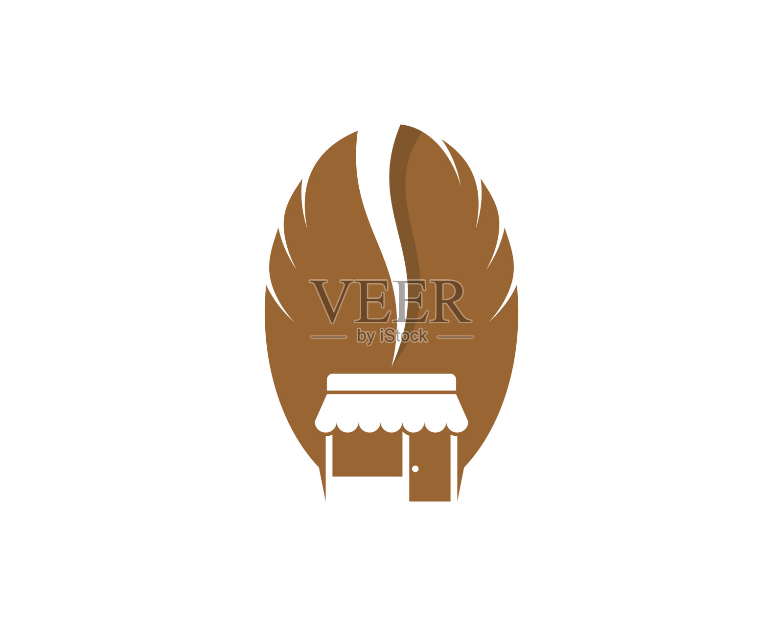 里面有超市的咖啡豆插画图片素材