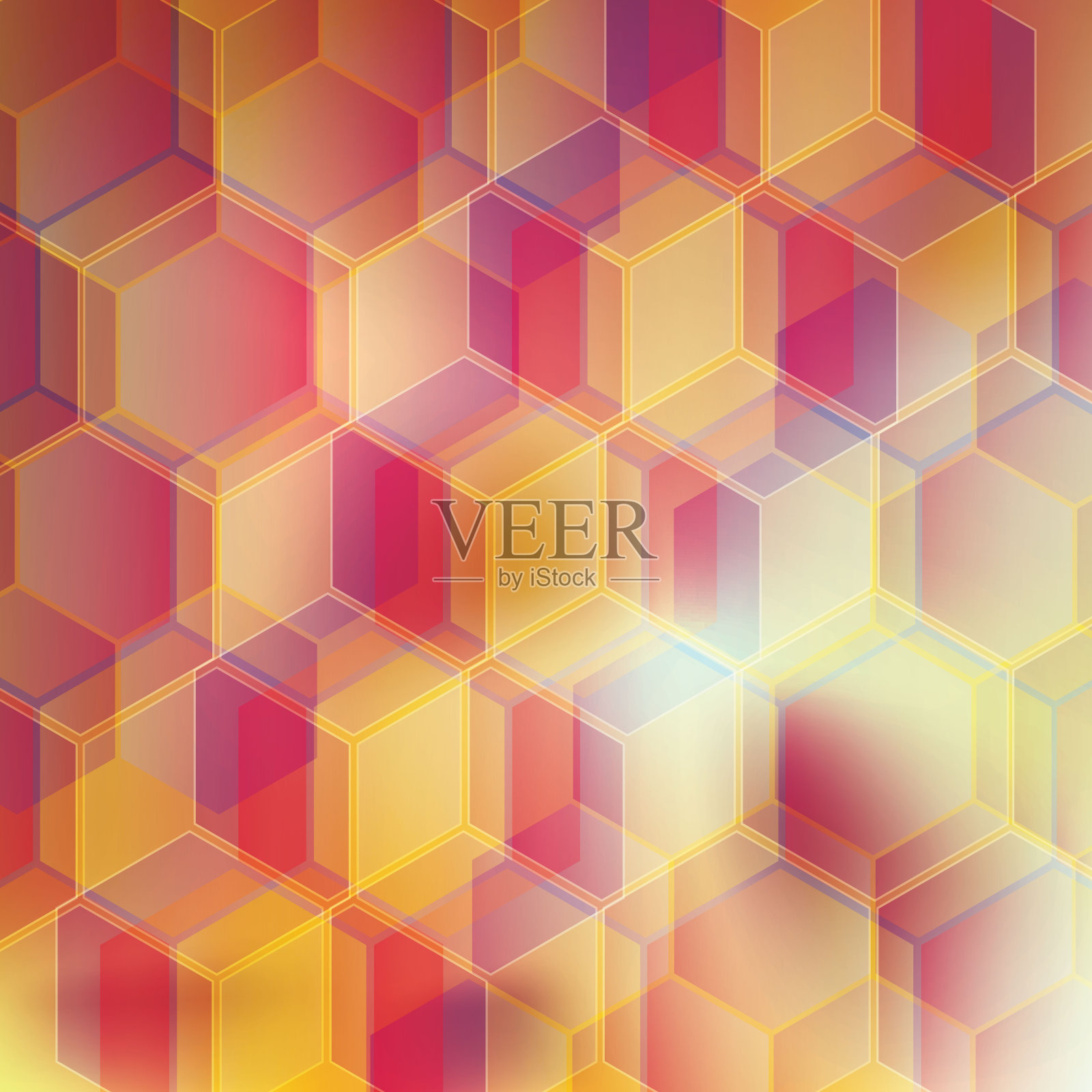 几何正方形矢量无缝图案设计插画图片素材