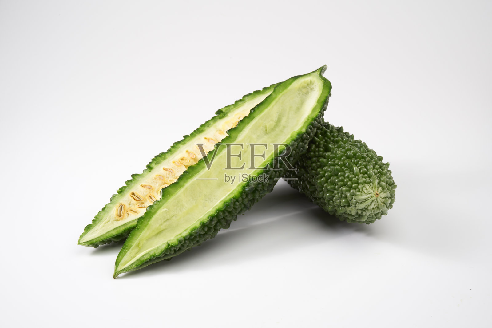 苦瓜白色背景照片摄影图片