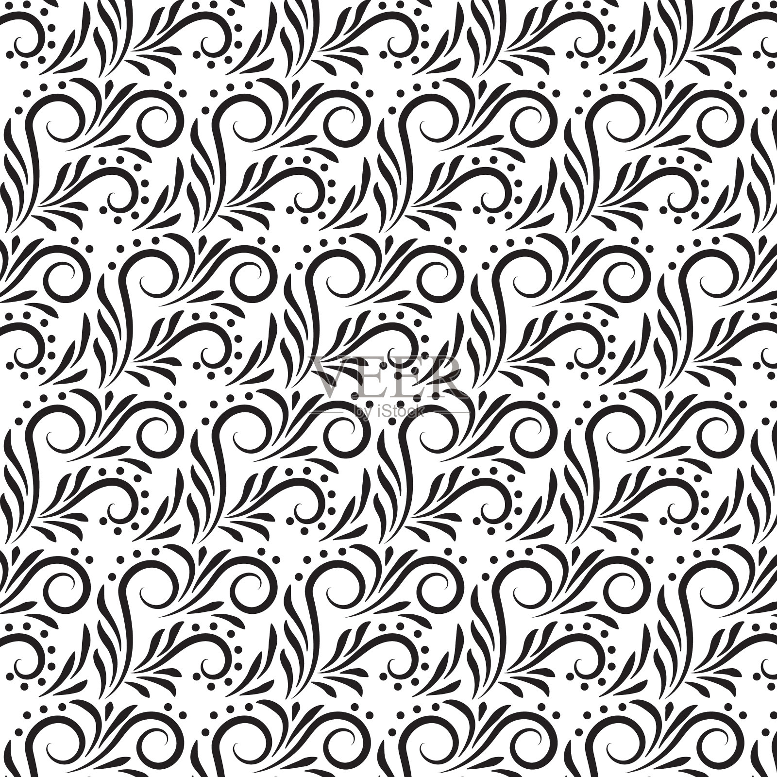 无缝图案上有各种几何形状插画图片素材