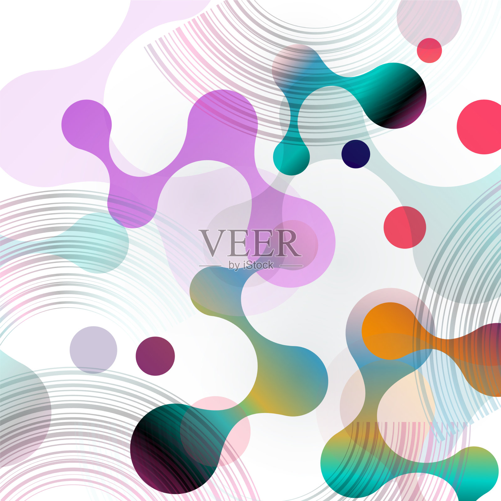 带有流体渐变形状的液体颜色设计插画图片素材