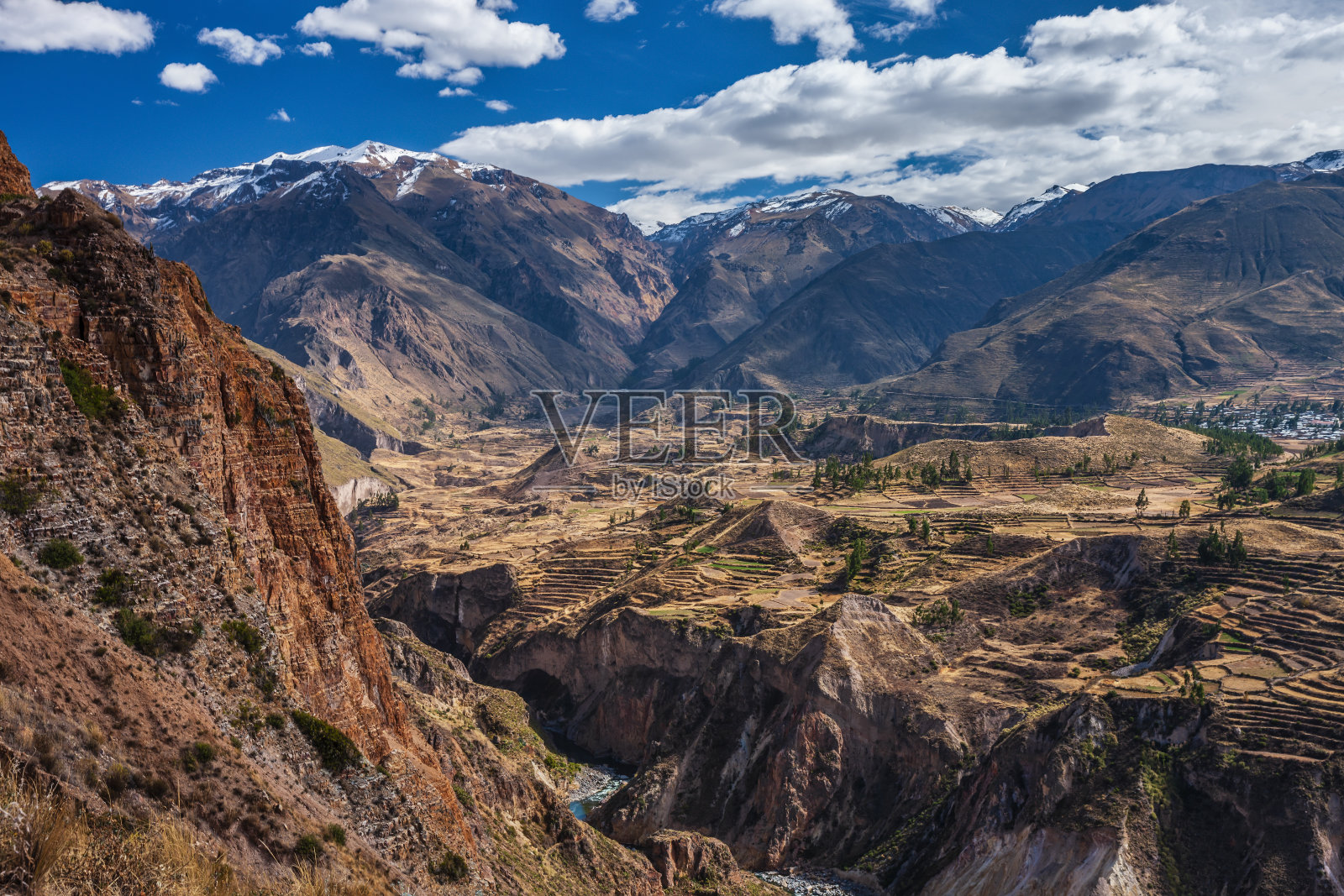秘鲁科尔卡峡谷全景照片摄影图片