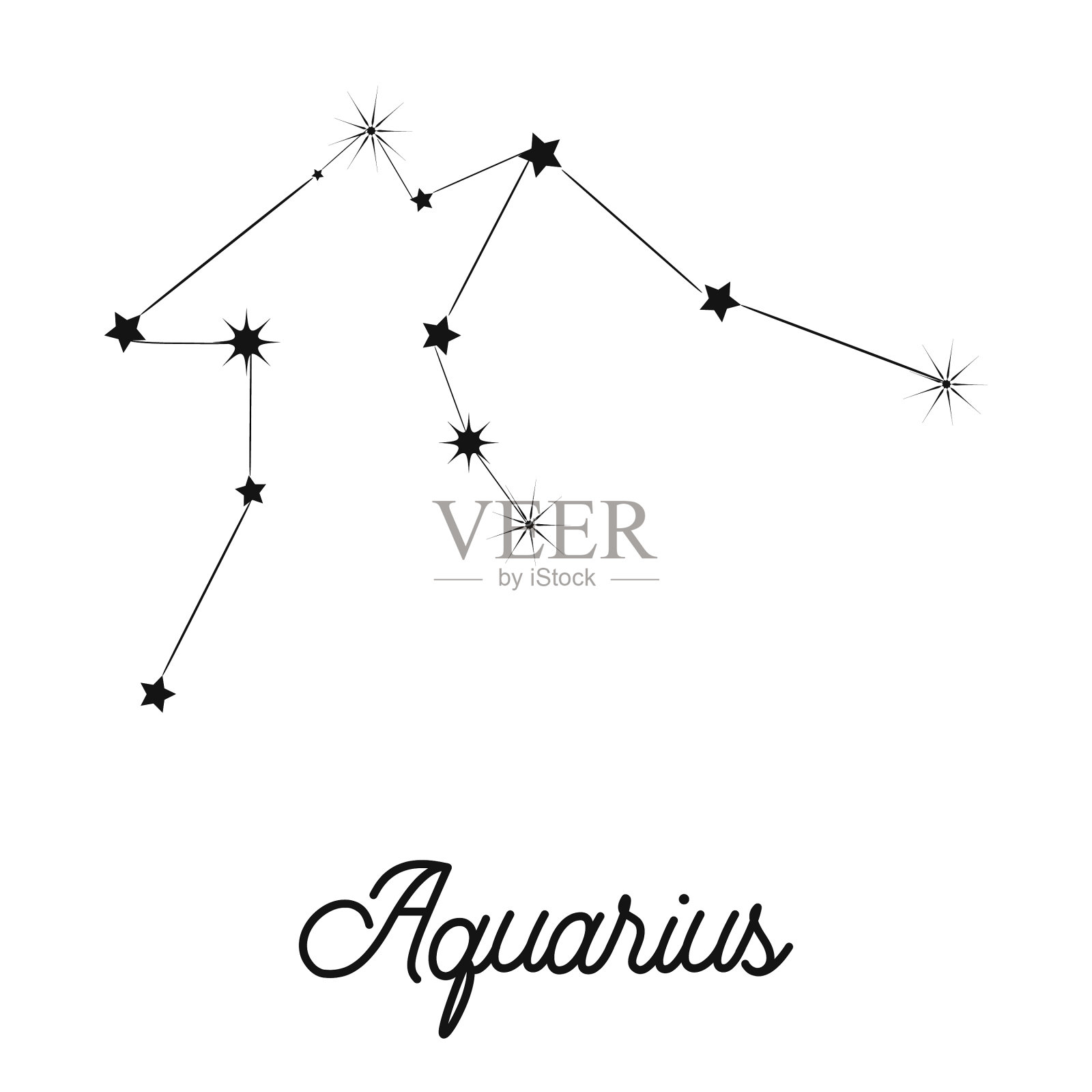 黄道十二宫形成一个星座在设计元素图片