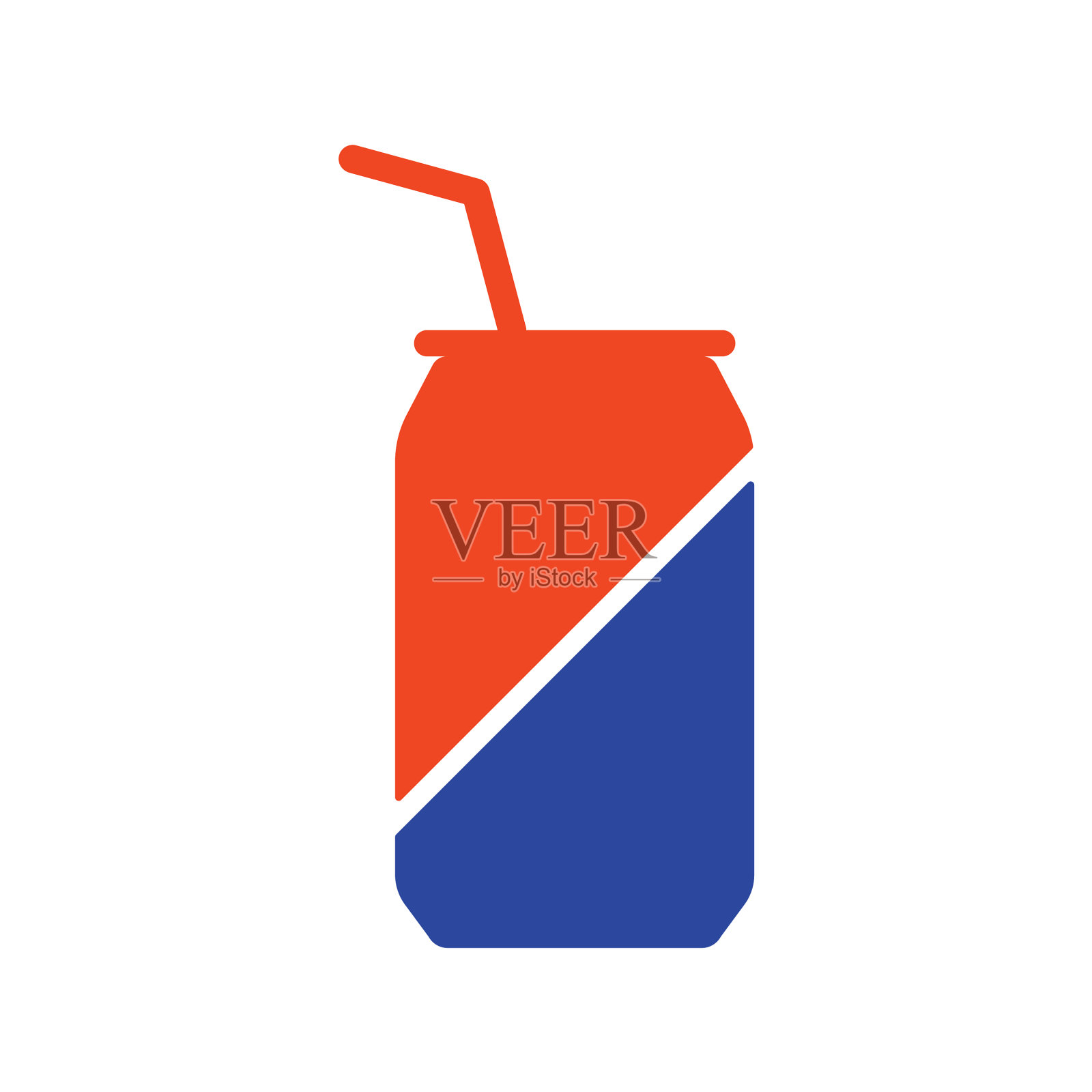 易拉罐标志着快餐的标志设计元素图片