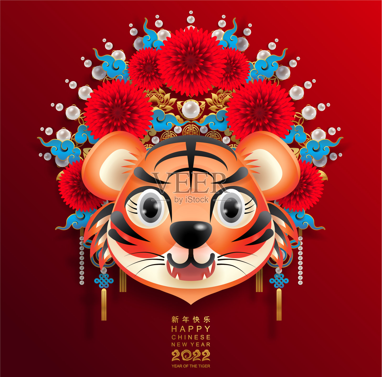 虎漫画002插画图片素材