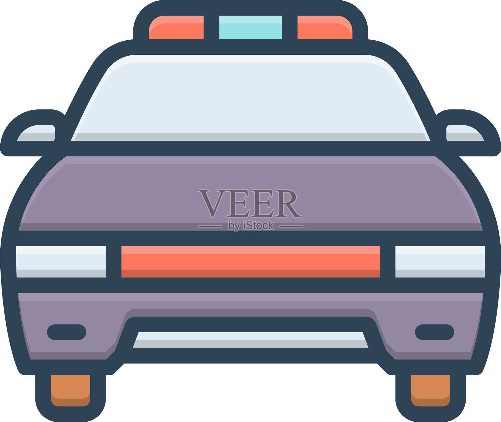 警车插画图片素材