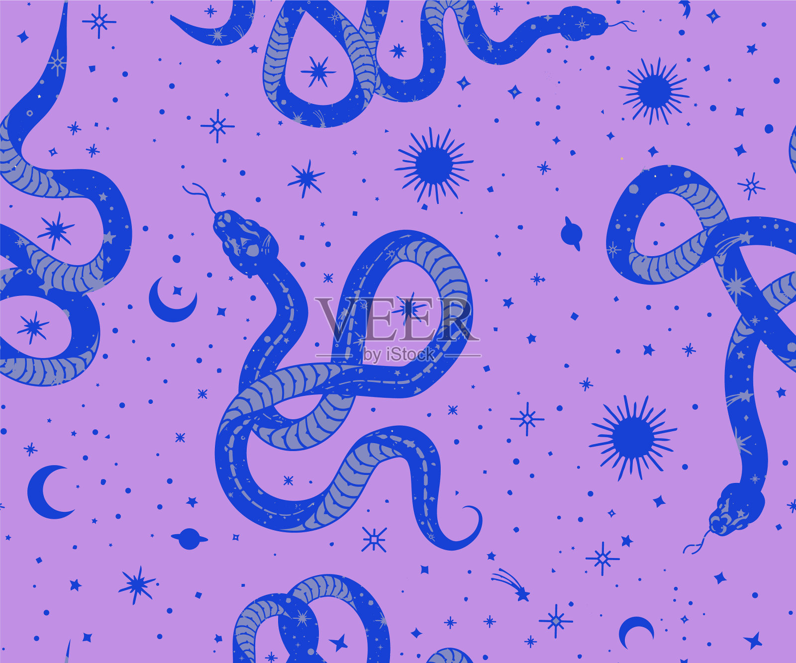 无缝模式炼金术深奥神秘的魔法插画图片素材