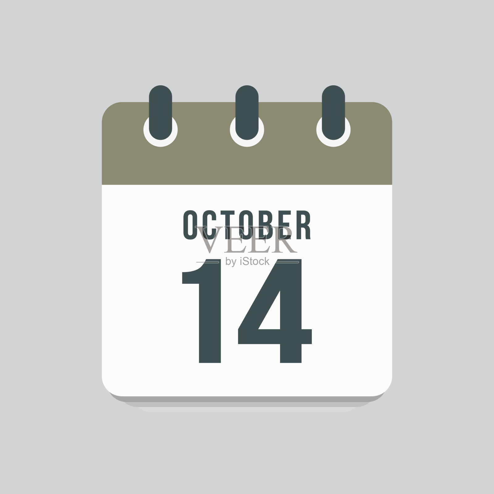 图标日日期14日模板日历页插画图片素材