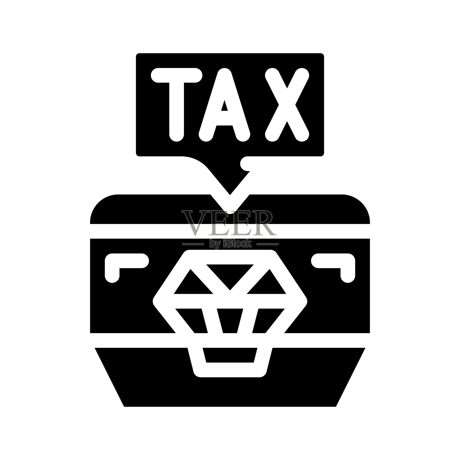 珠宝税字形图标矢量插图插画图片素材