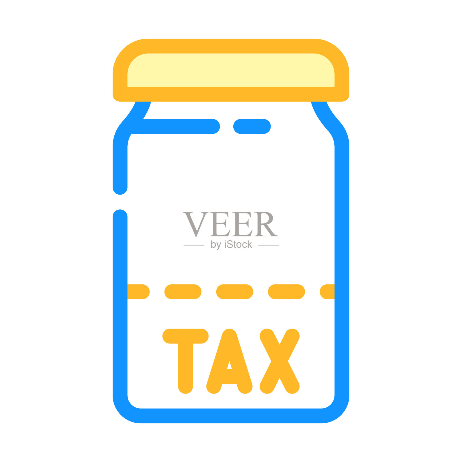 存款税颜色图标矢量插图插画图片素材