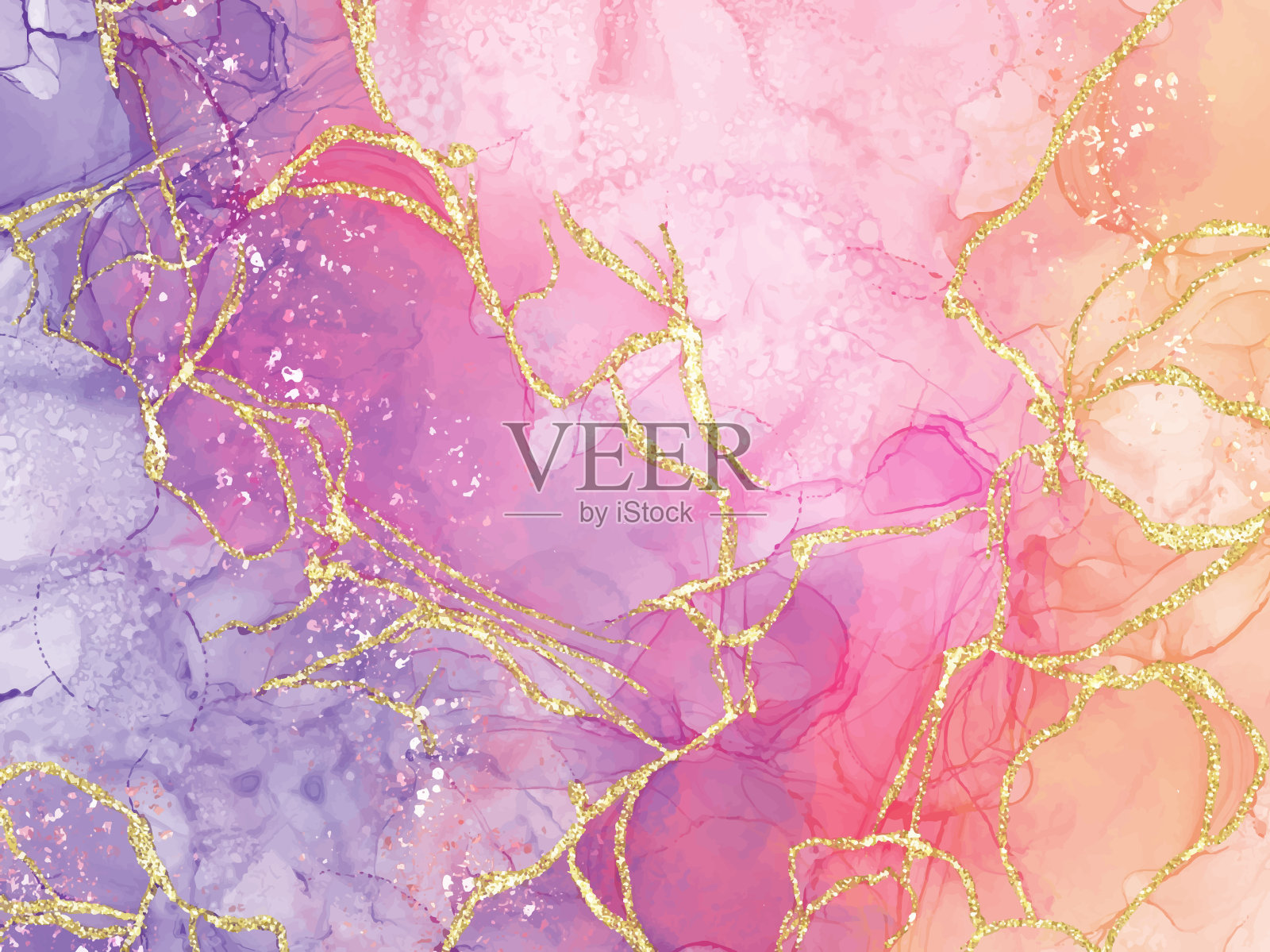 抽象的醇墨质感大理石风格背景。EPS10矢量插图设计。插画图片素材