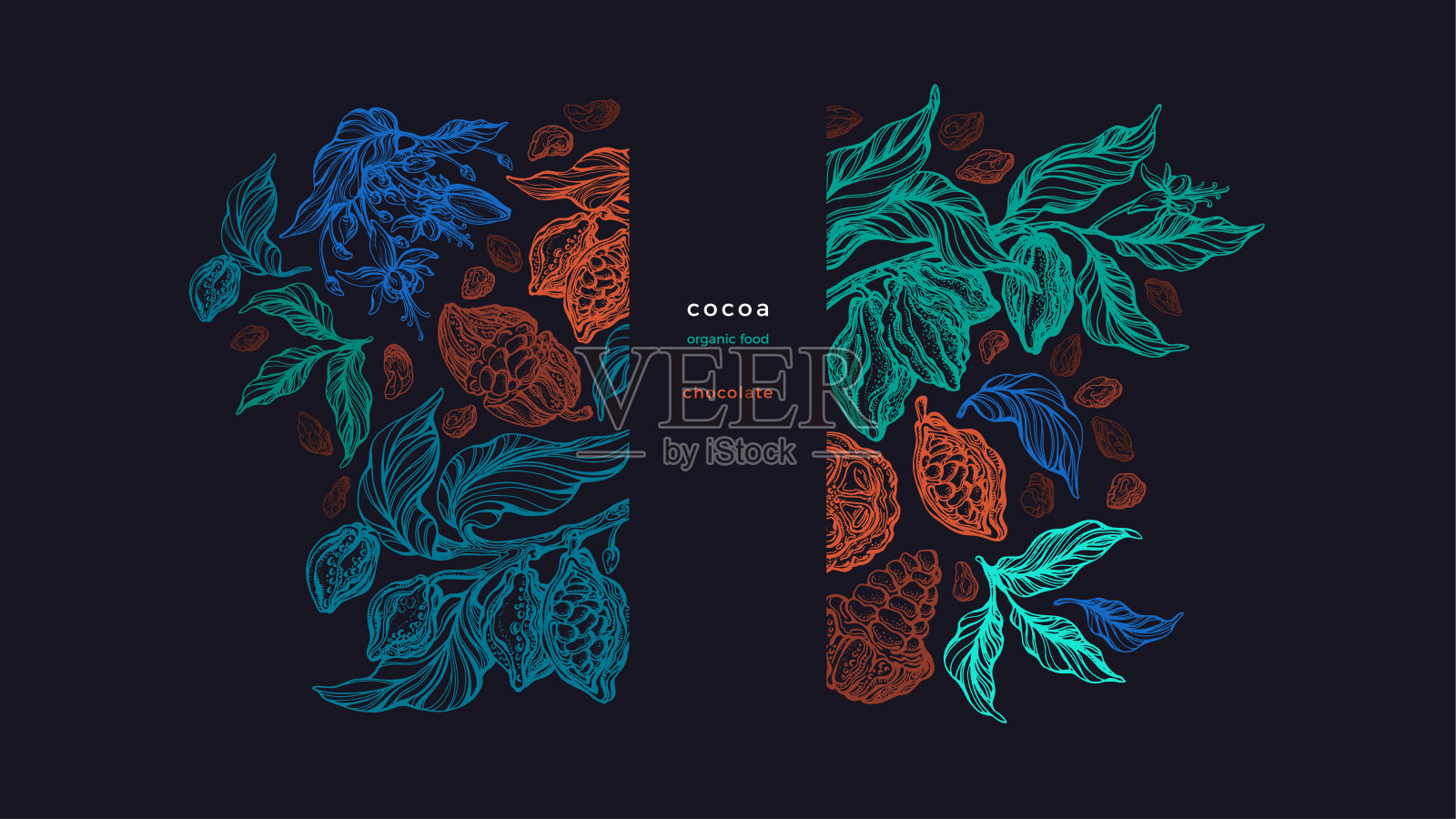 黑巧克力工厂。矢量纹理背景插画图片素材