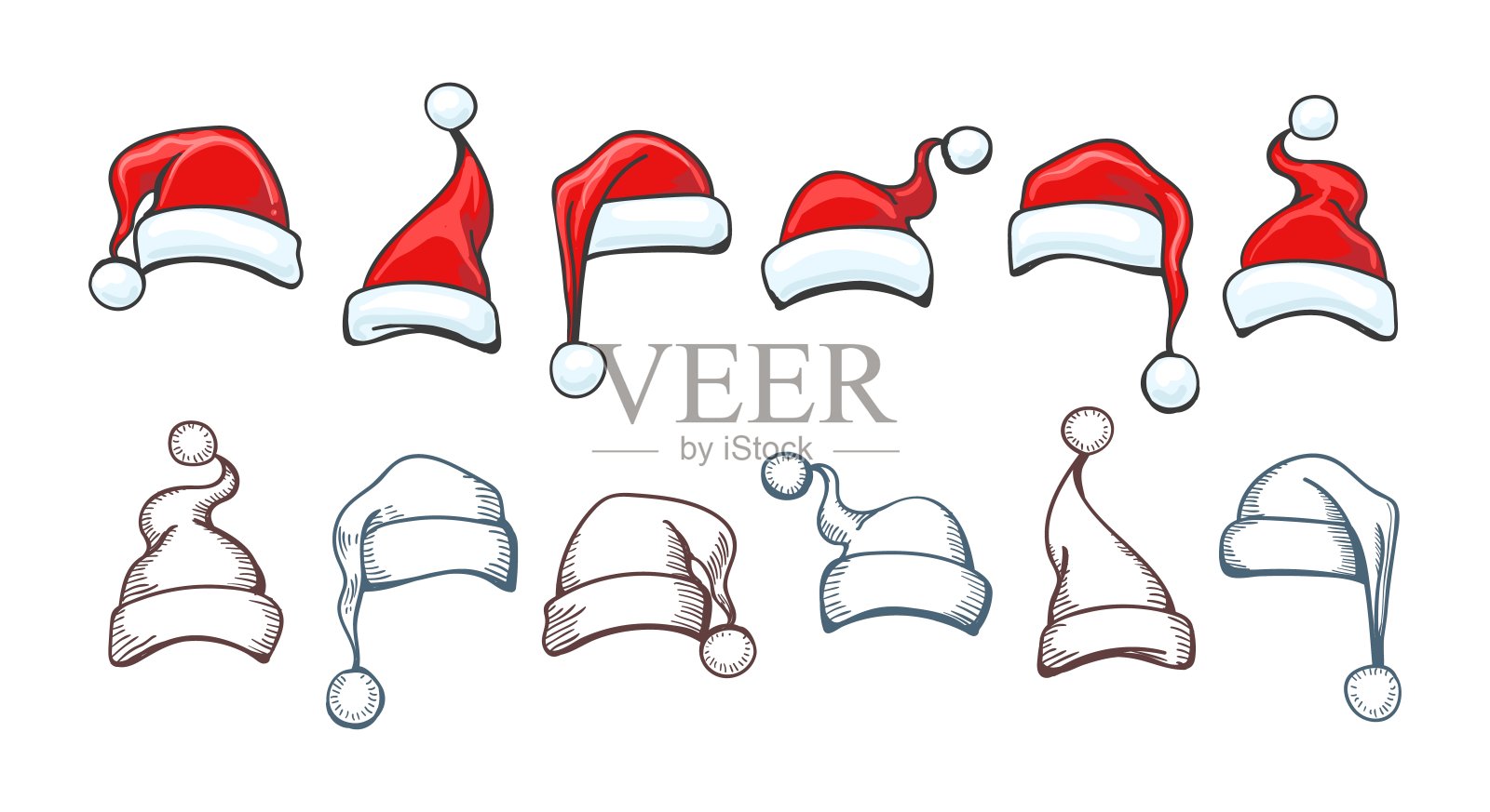 圣诞老人的帽子图片插画图片素材