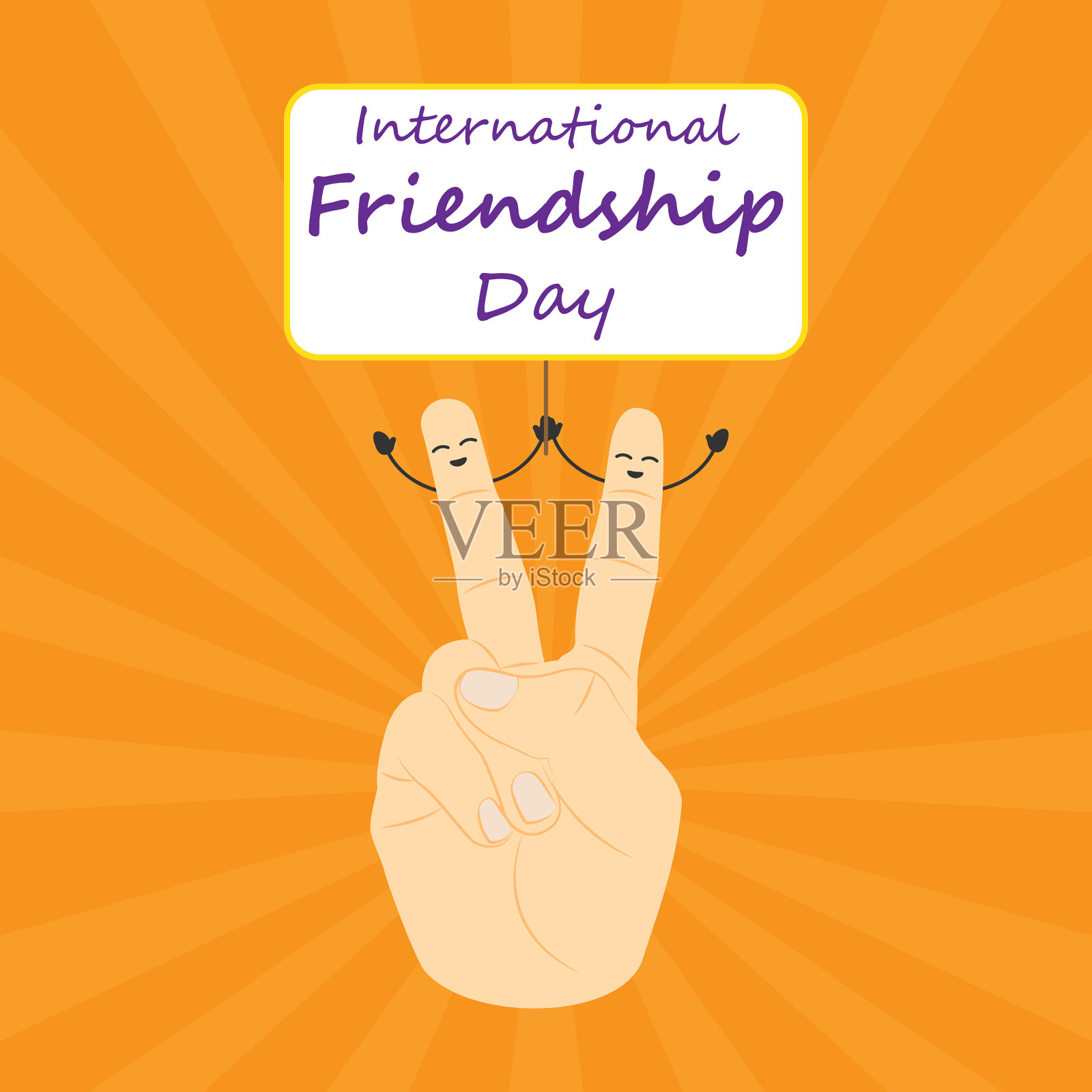 对于友谊的一天插画图片素材