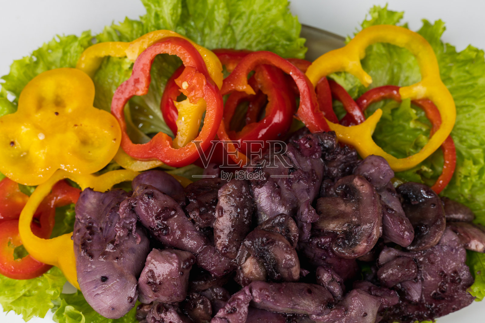 自制的菜。家庭烹饪，烹饪背景抽象。照片摄影图片