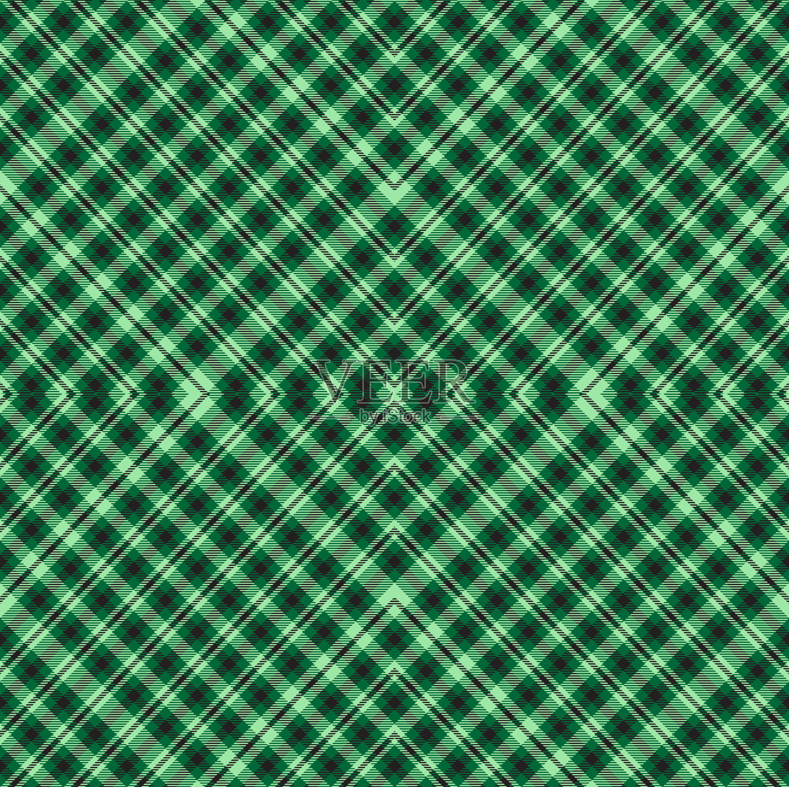 绿色菱形格子花呢纹理图案设计插画图片素材