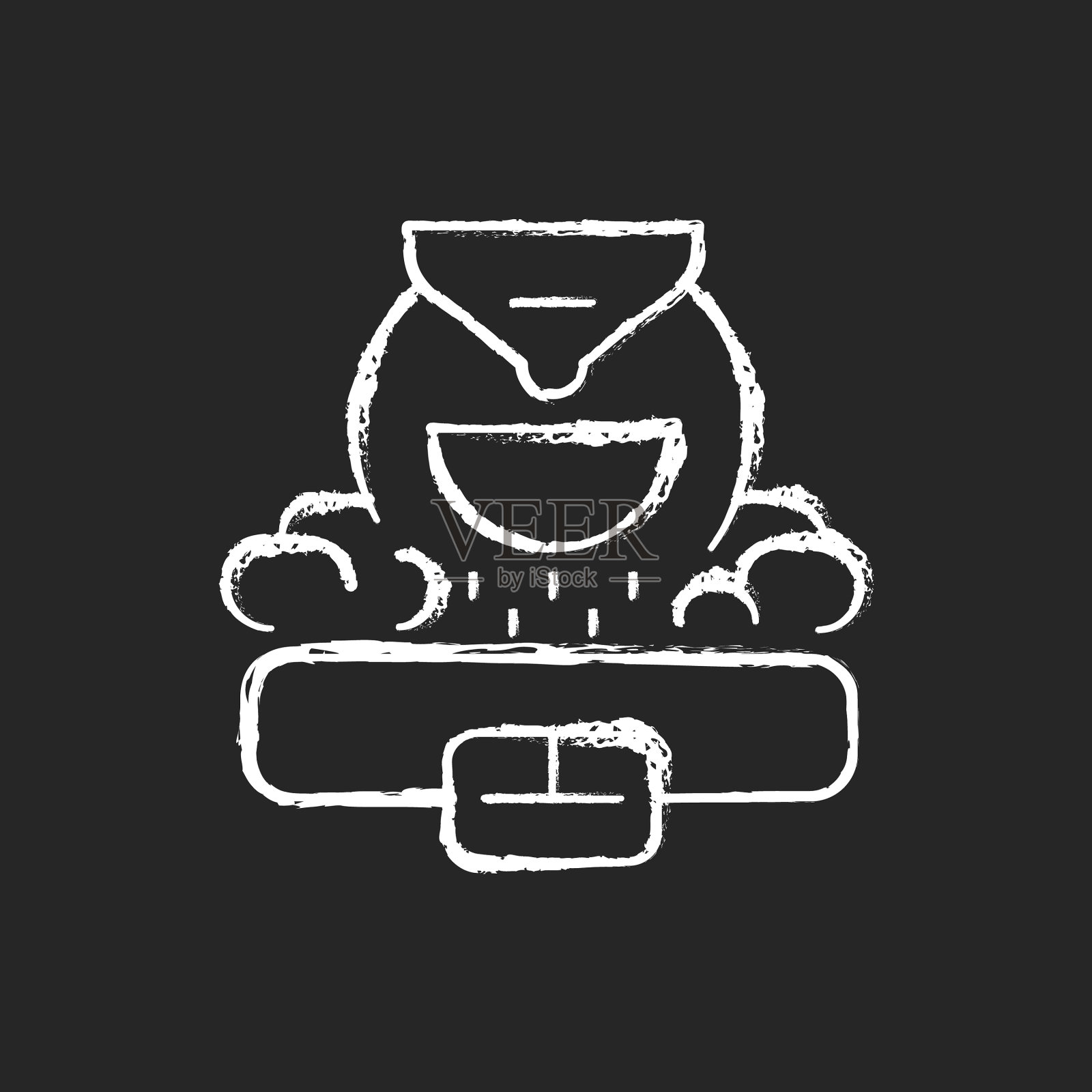 咖啡烘焙粉笔白色图标在黑暗的背景图标素材