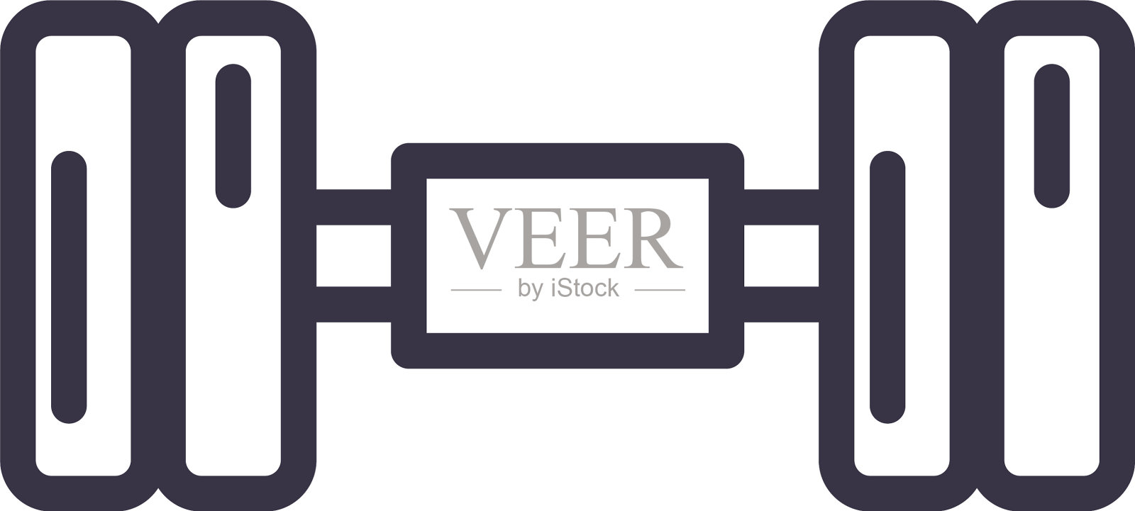 健身房举重孤立的图标设计元素图片