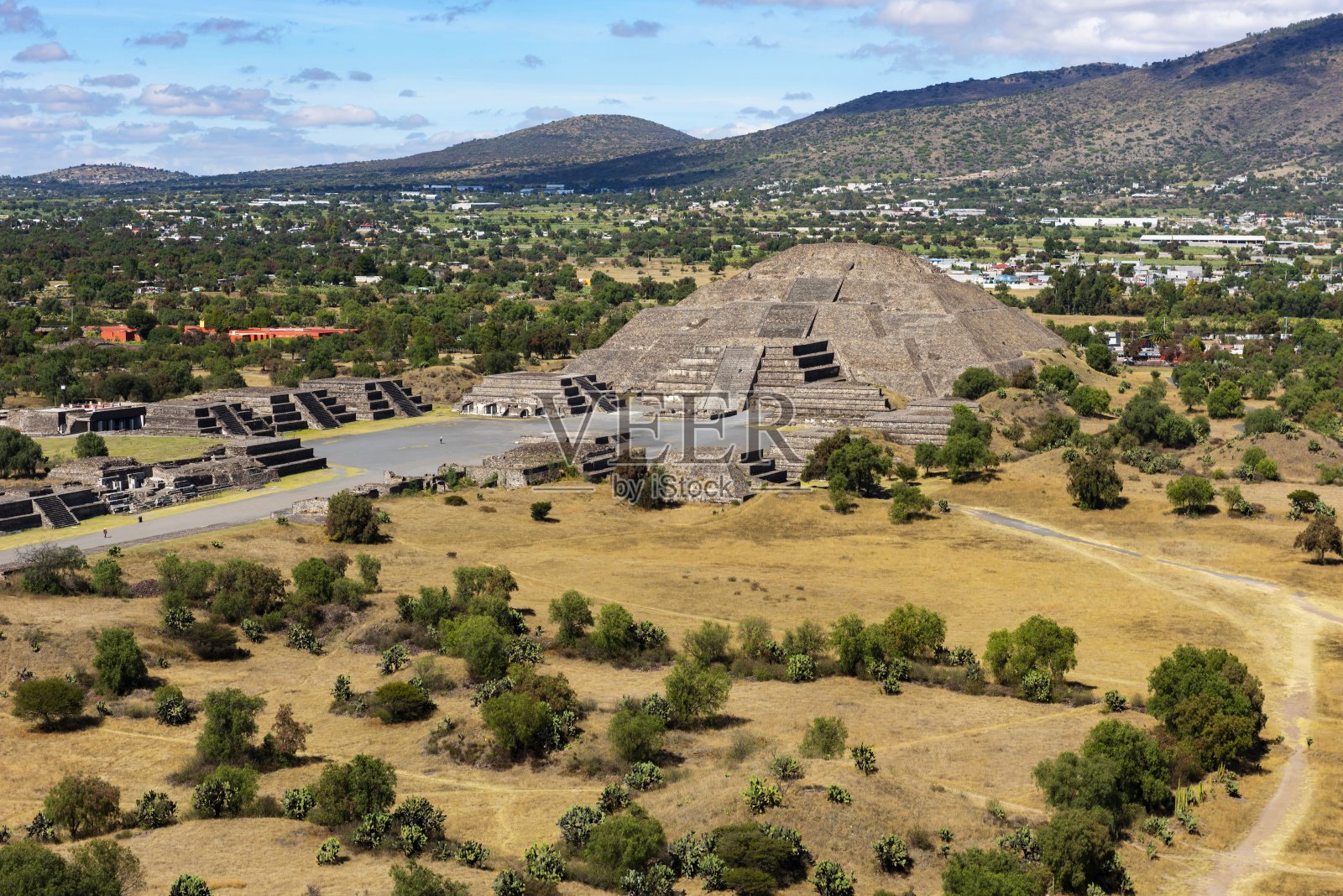 墨西哥Teotihuacán的月亮金字塔照片摄影图片