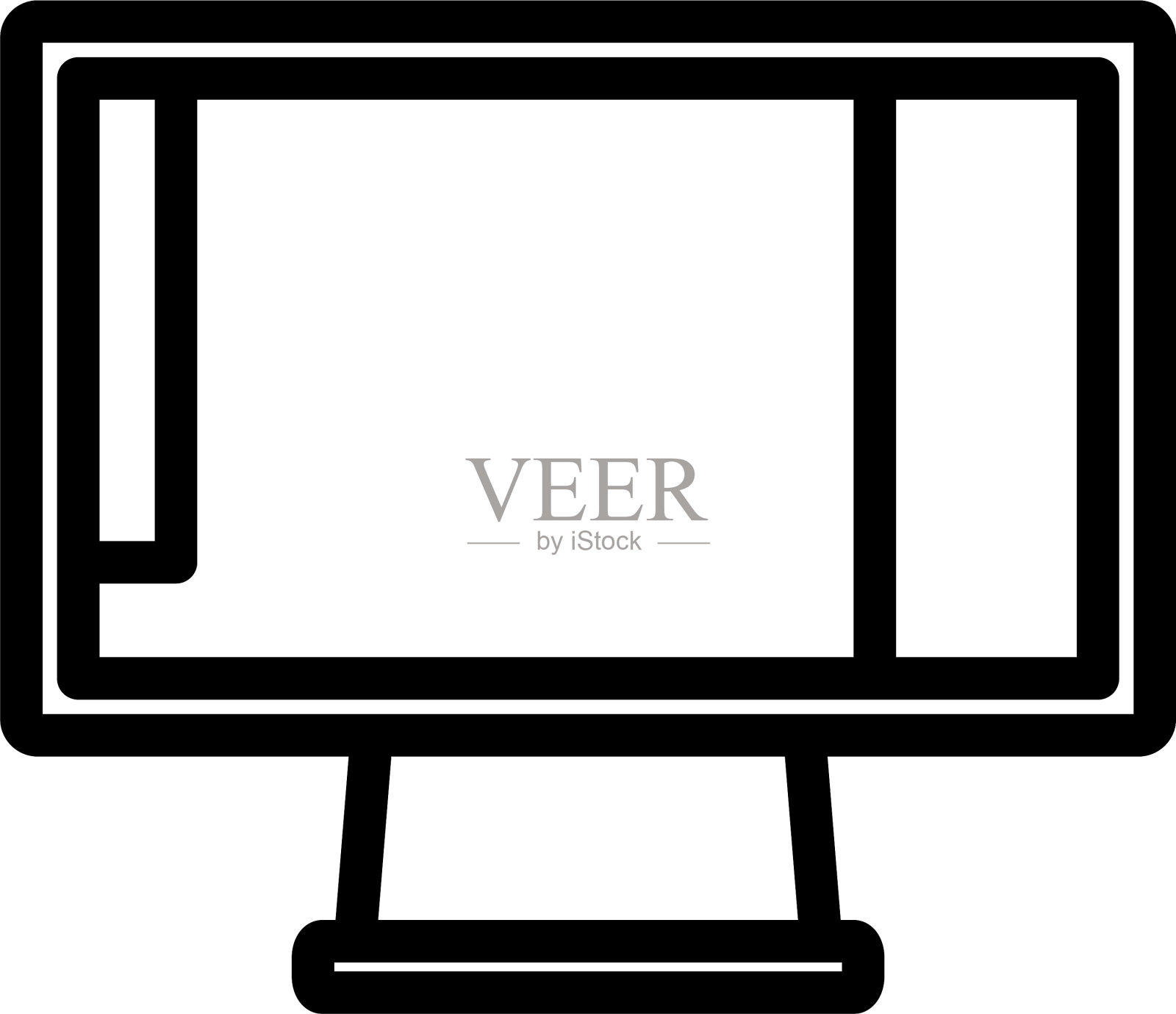 图标照片编辑器监视器屏幕图标素材