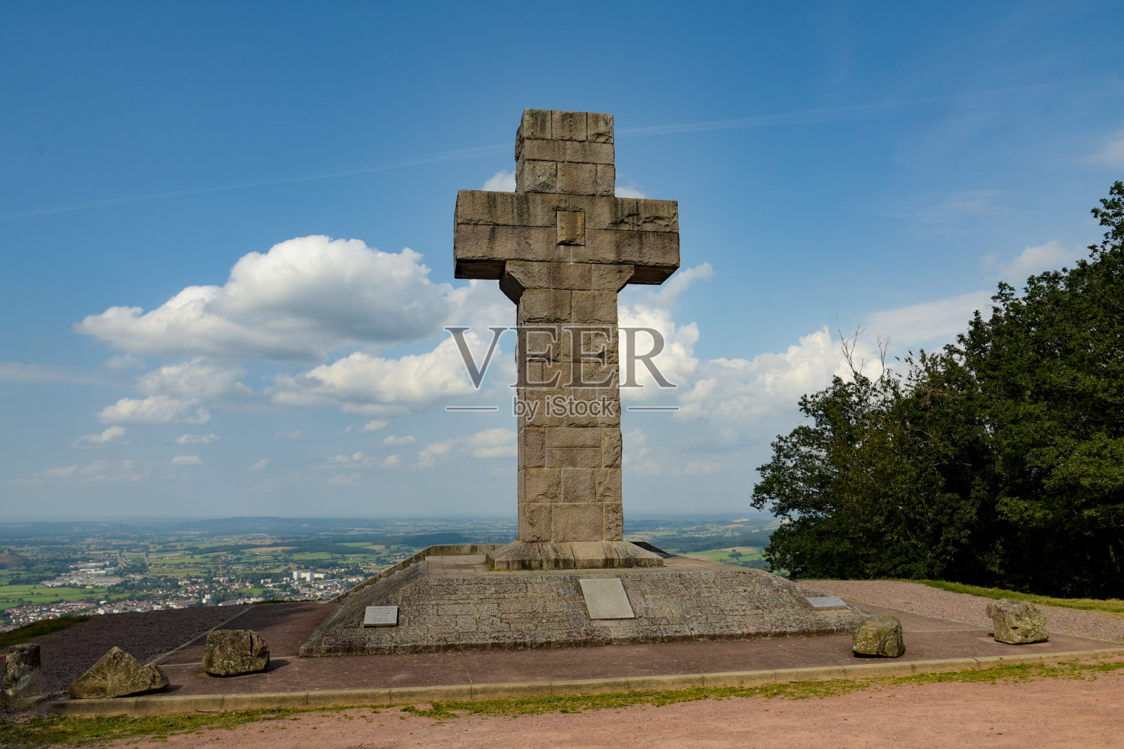 在秋天看解放十字照片摄影图片