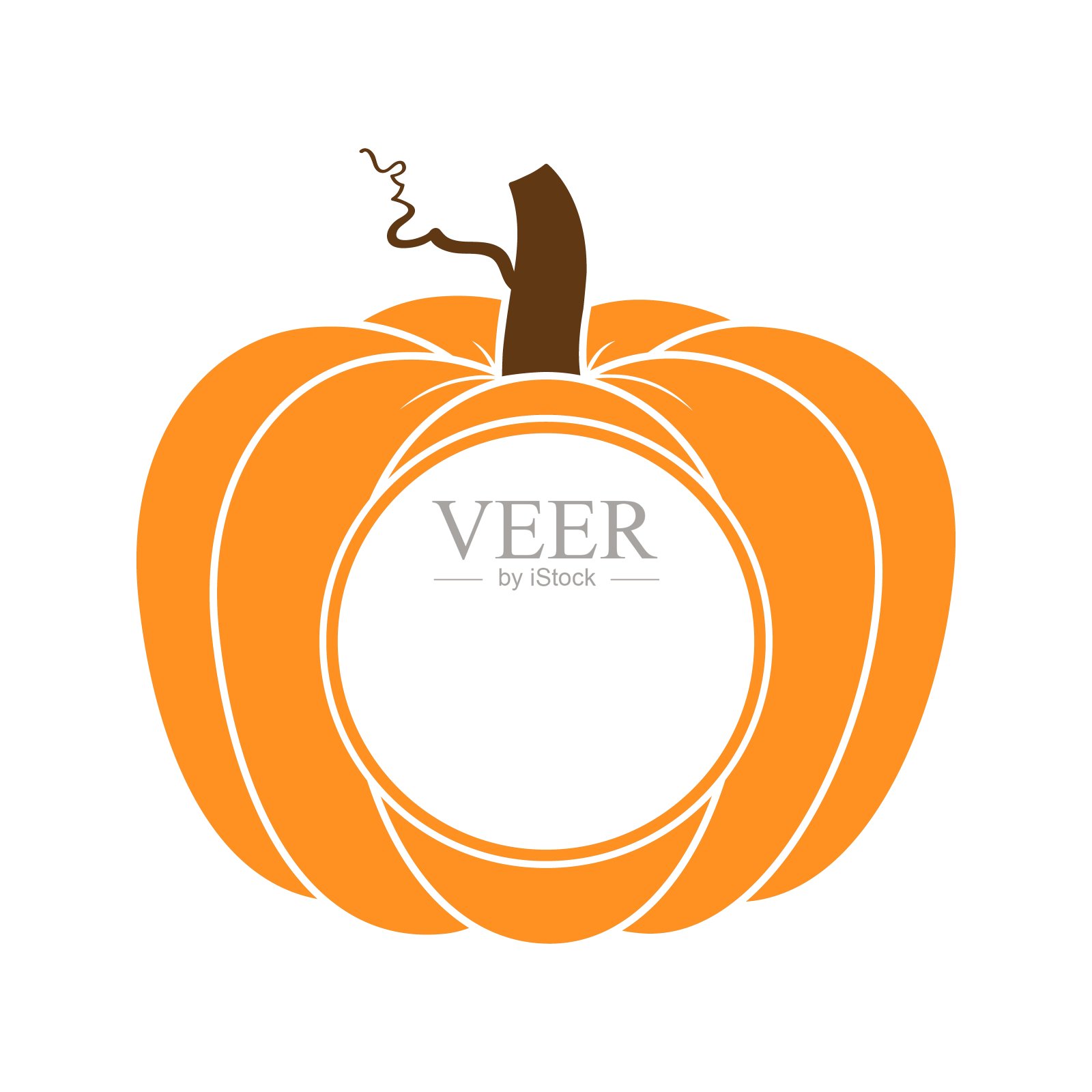 矢量插图的南瓜或葫芦圆形字母组合孤立在白色的背景。南瓜字母与复制空间t恤设计，农场市场，秋天丰收旗帜，感恩节，万圣节插画图片素材