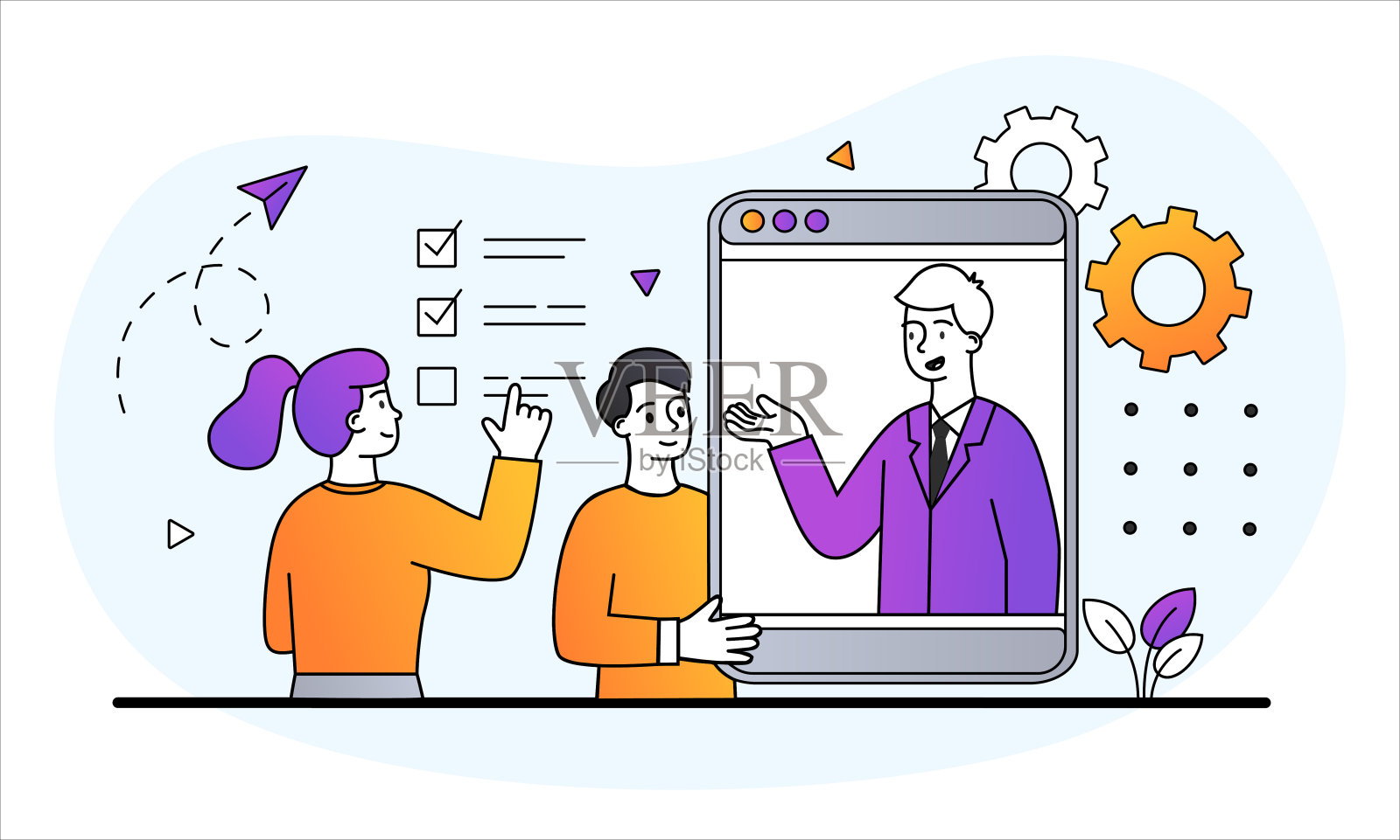 客户支持的概念插画图片素材