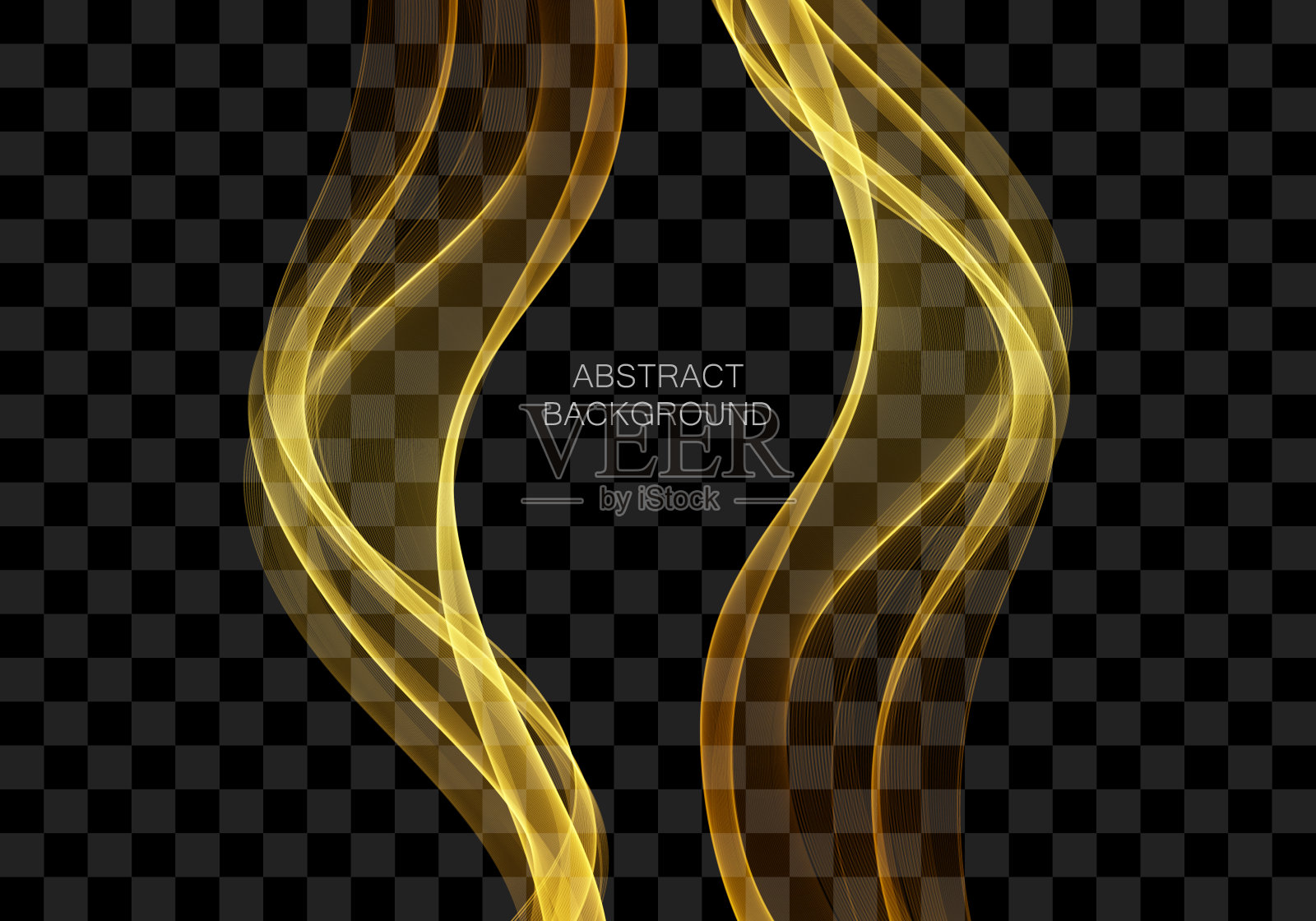 抽象数字艺术背景与黄金线向量插画图片素材