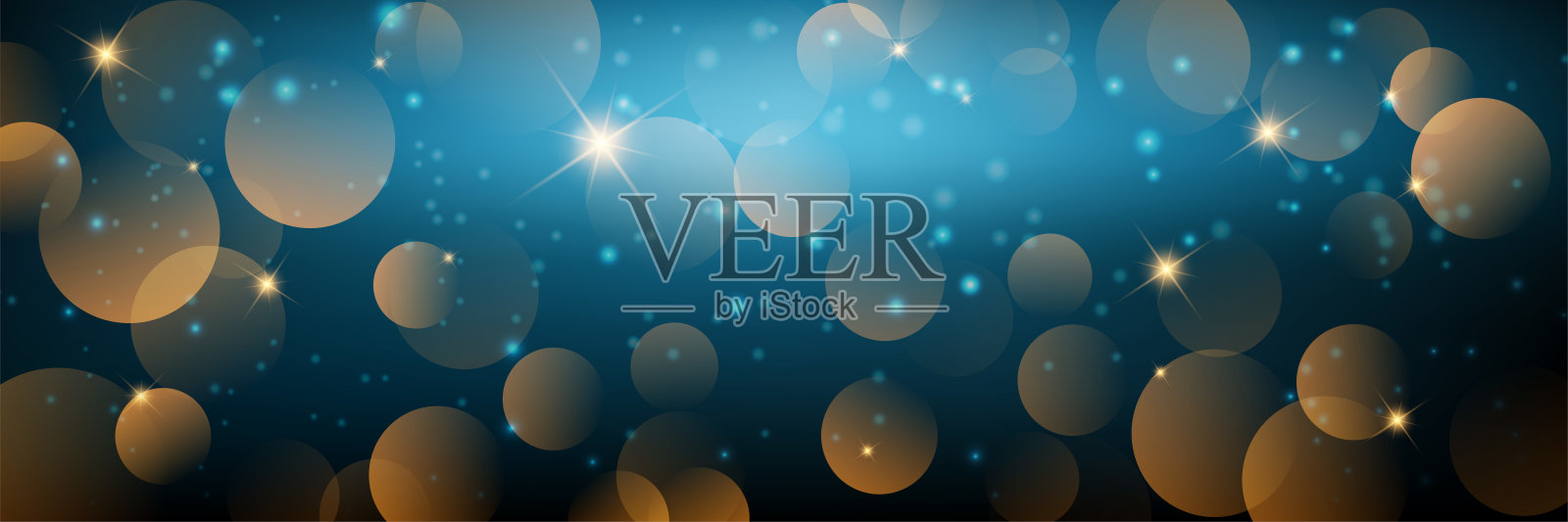 冬天的背景，新年快乐的装饰与飞舞的雪花，复制空间，模板，旗帜。Eps10插画图片素材