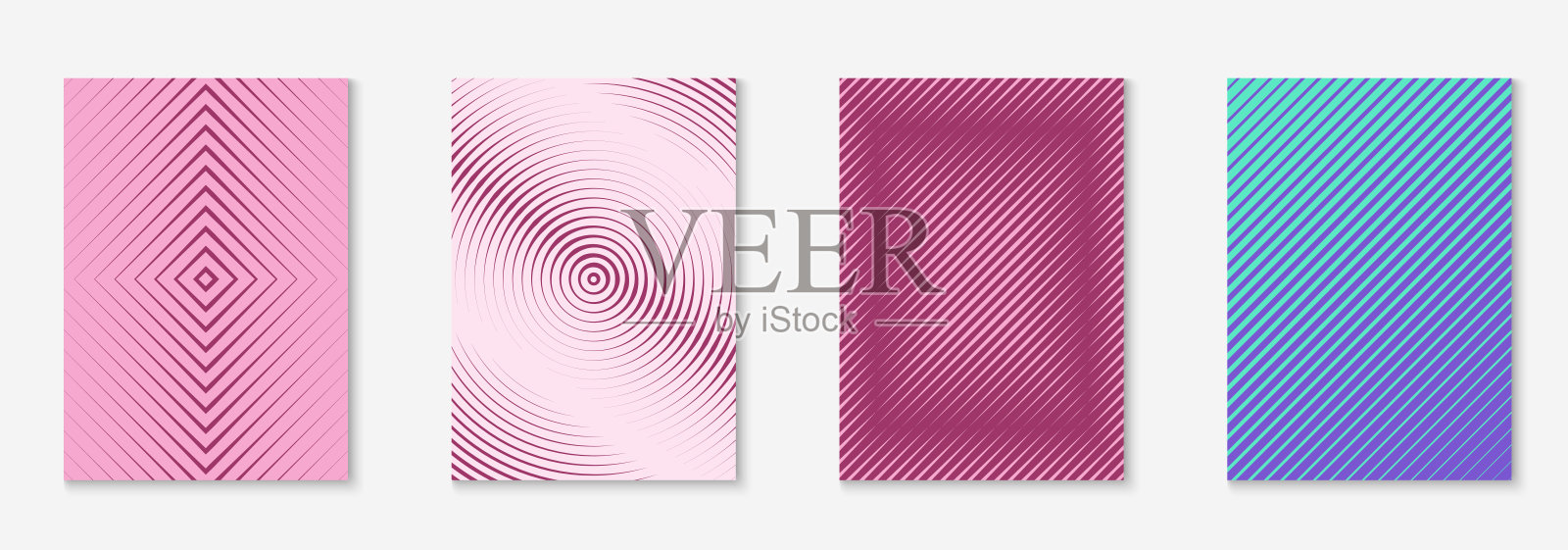 抽象形状覆盖和模板与线几何元素。插画图片素材